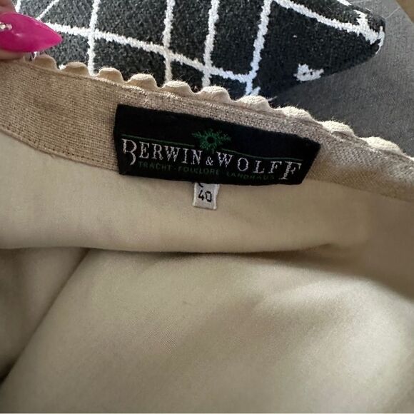 Vintage folklore prairie linen Berwin & Wolff linen tank maxi dress Sz 40 - Picture 4 of 6